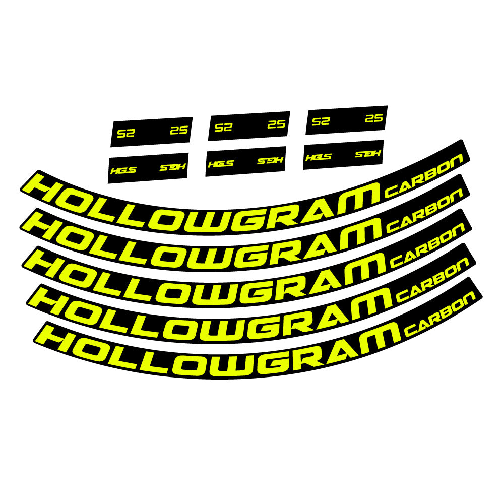 Stickers Hollowgram 25 Carbon Custom compatibles Autocollants roues VTT 29"