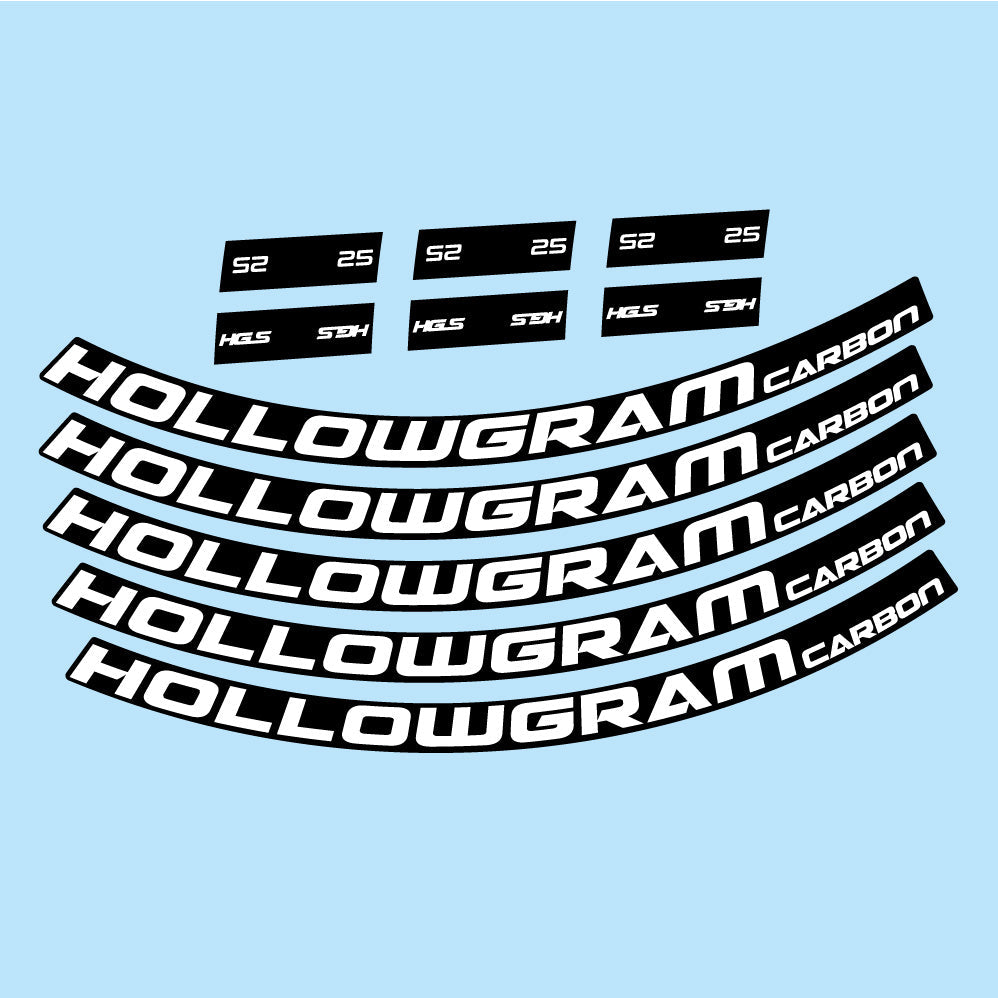Stickers Hollowgram 25 Carbon Custom compatibles Autocollants roues VTT 29"