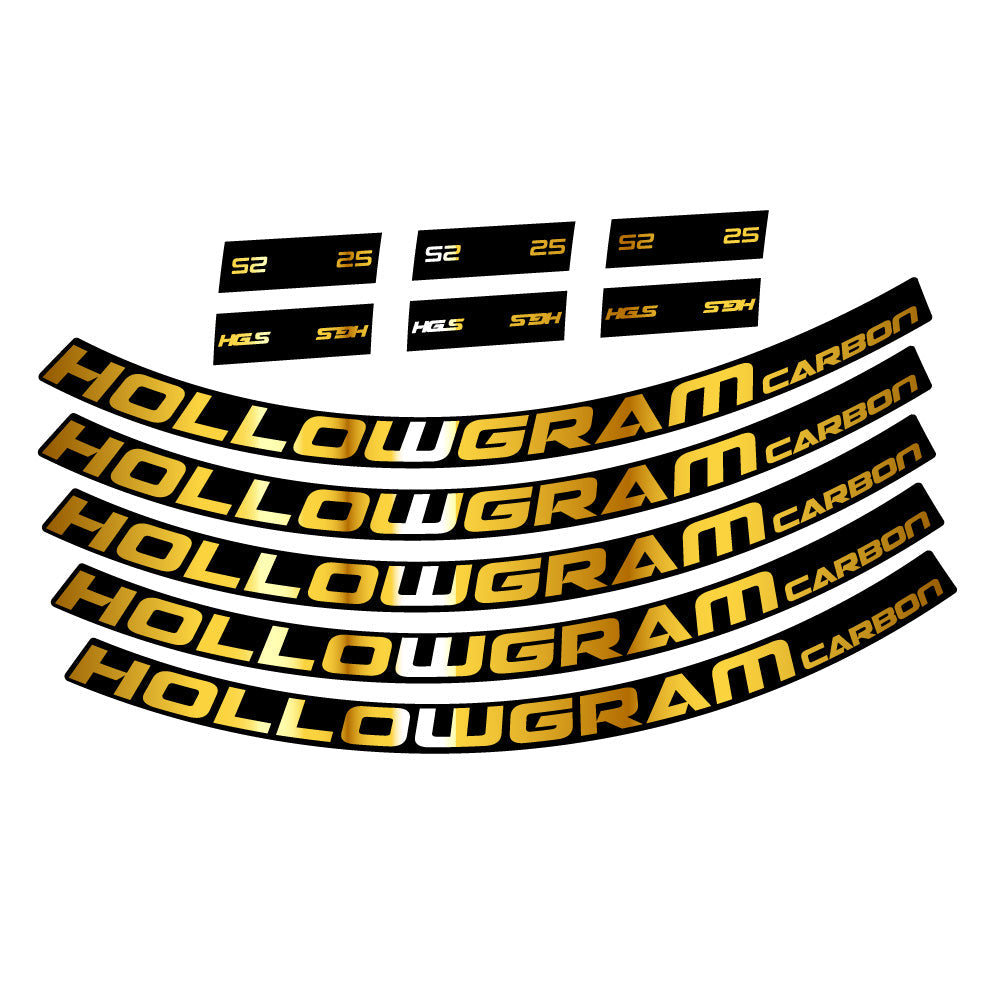 Stickers Hollowgram 25 Carbon Custom compatibles Autocollants roues VTT 29"