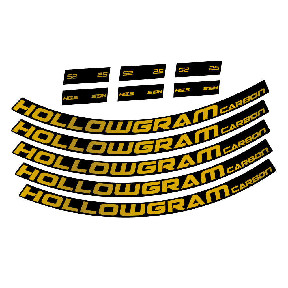 Stickers Hollowgram 25 Carbon Custom compatibles Autocollants roues VTT 29"