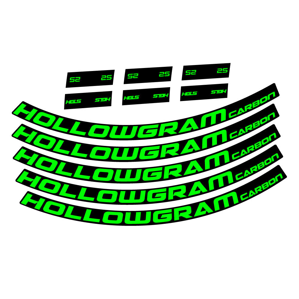Stickers Hollowgram 25 Carbon Custom compatibles Autocollants roues VTT 29"