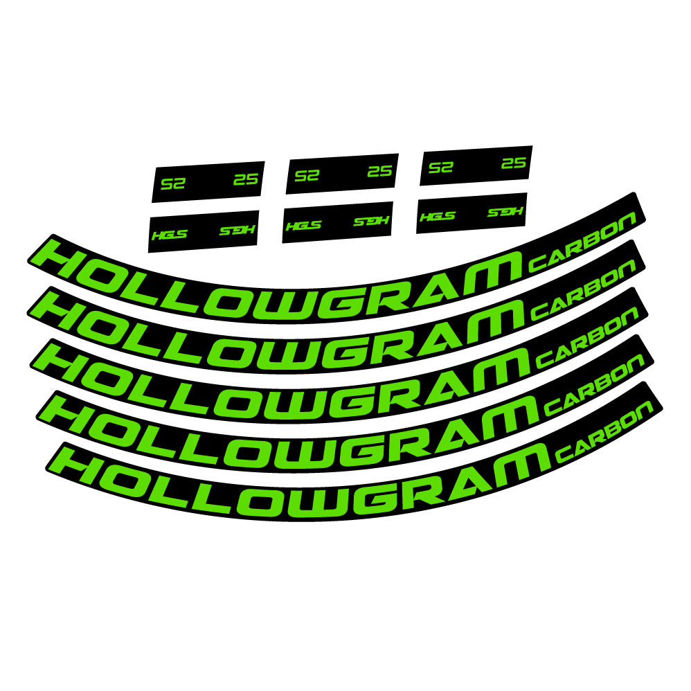 Stickers Hollowgram 25 Carbon Custom compatibles Autocollants roues VTT 29"