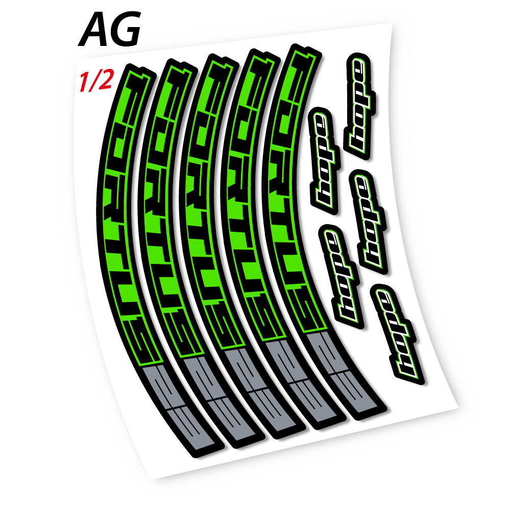 Stickers Hope Fortus 23 compatibles Autocollants roues VTT