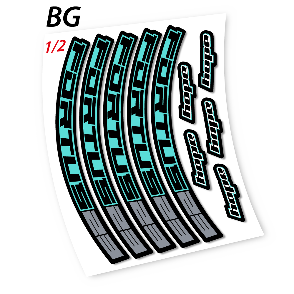 Stickers Hope Fortus 23 compatibles Autocollants roues VTT