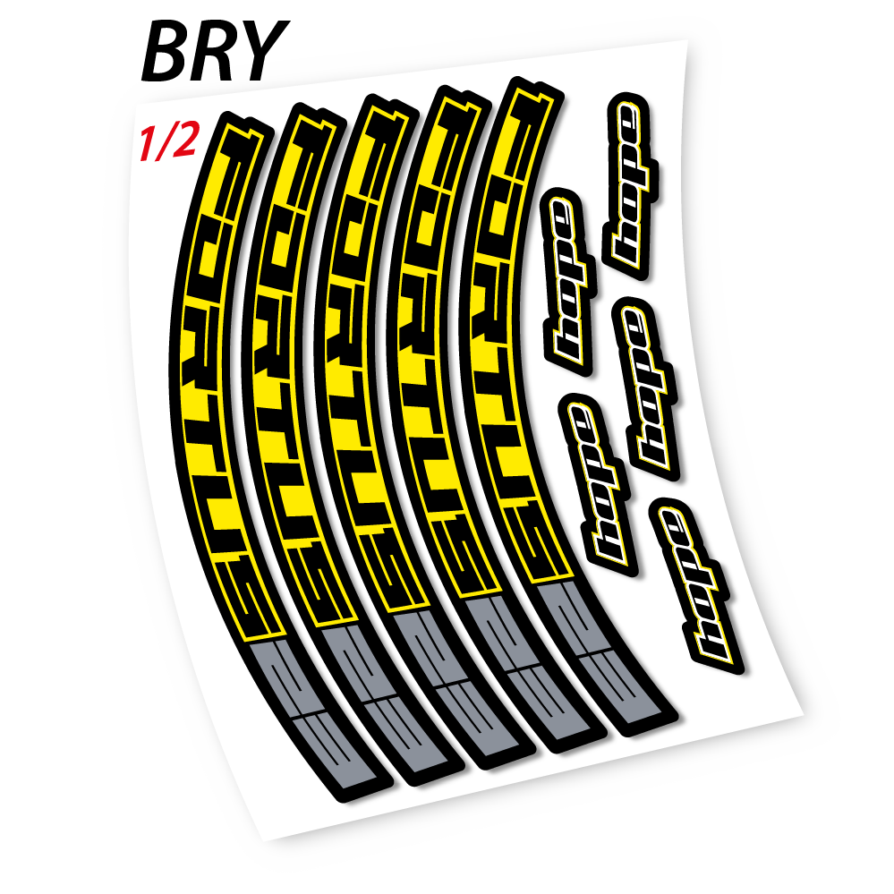 Stickers Hope Fortus 23 compatibles Autocollants roues VTT