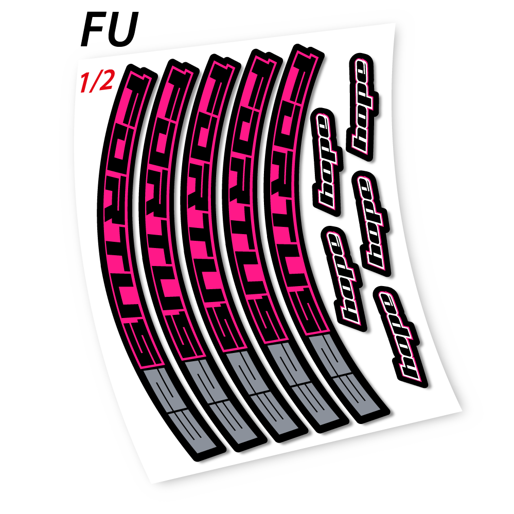 Stickers Hope Fortus 23 compatibles Autocollants roues VTT