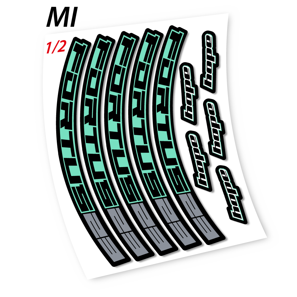 Stickers Hope Fortus 23 compatibles Autocollants roues VTT