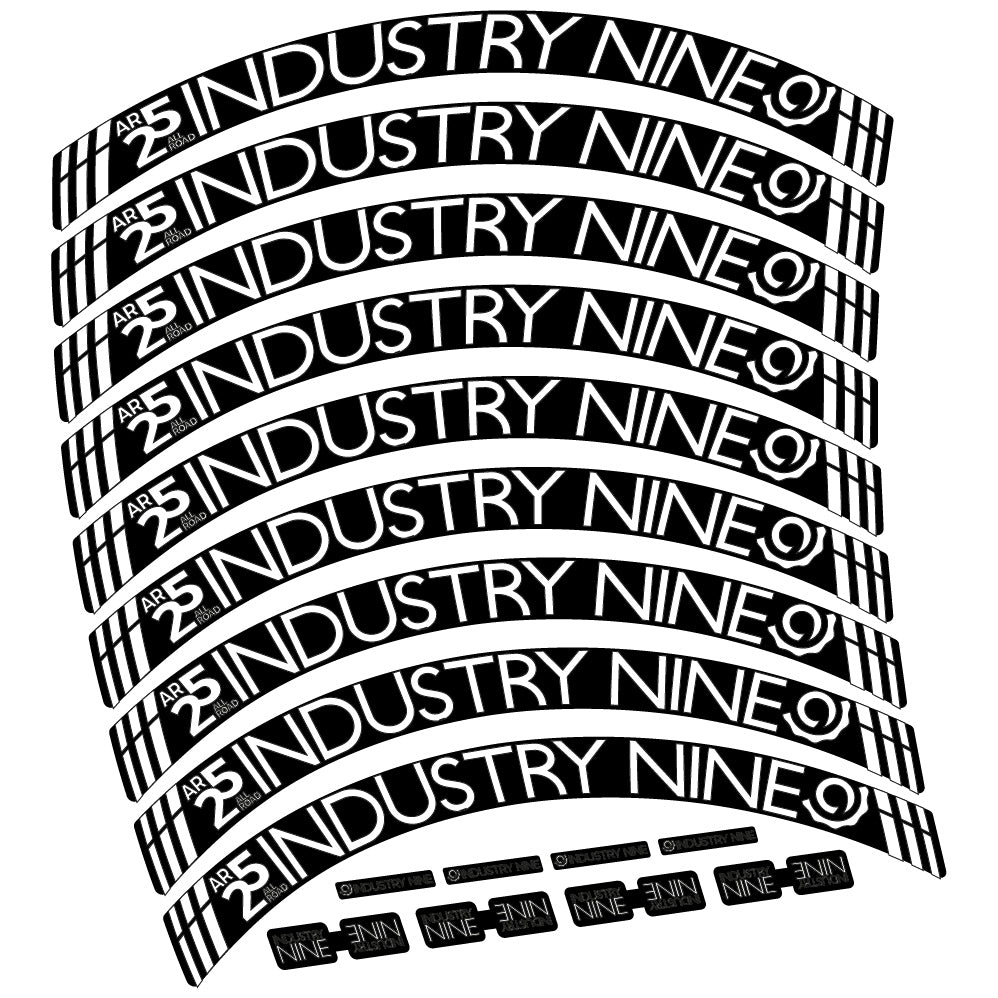 Stickers Industry Nine AR25 CX compatibles Autocollants roues