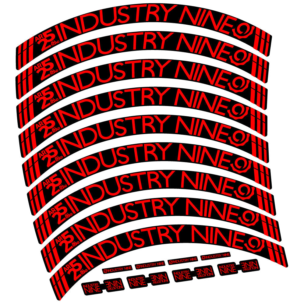 Stickers Industry Nine AR25 CX compatibles Autocollants roues