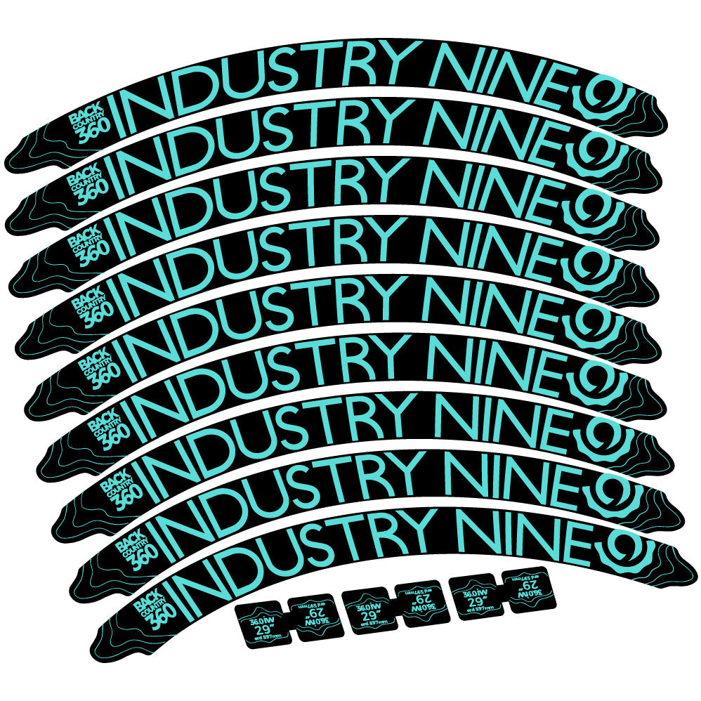 Stickers Industry Nine Back Country 360 compatibles Autocollants roues