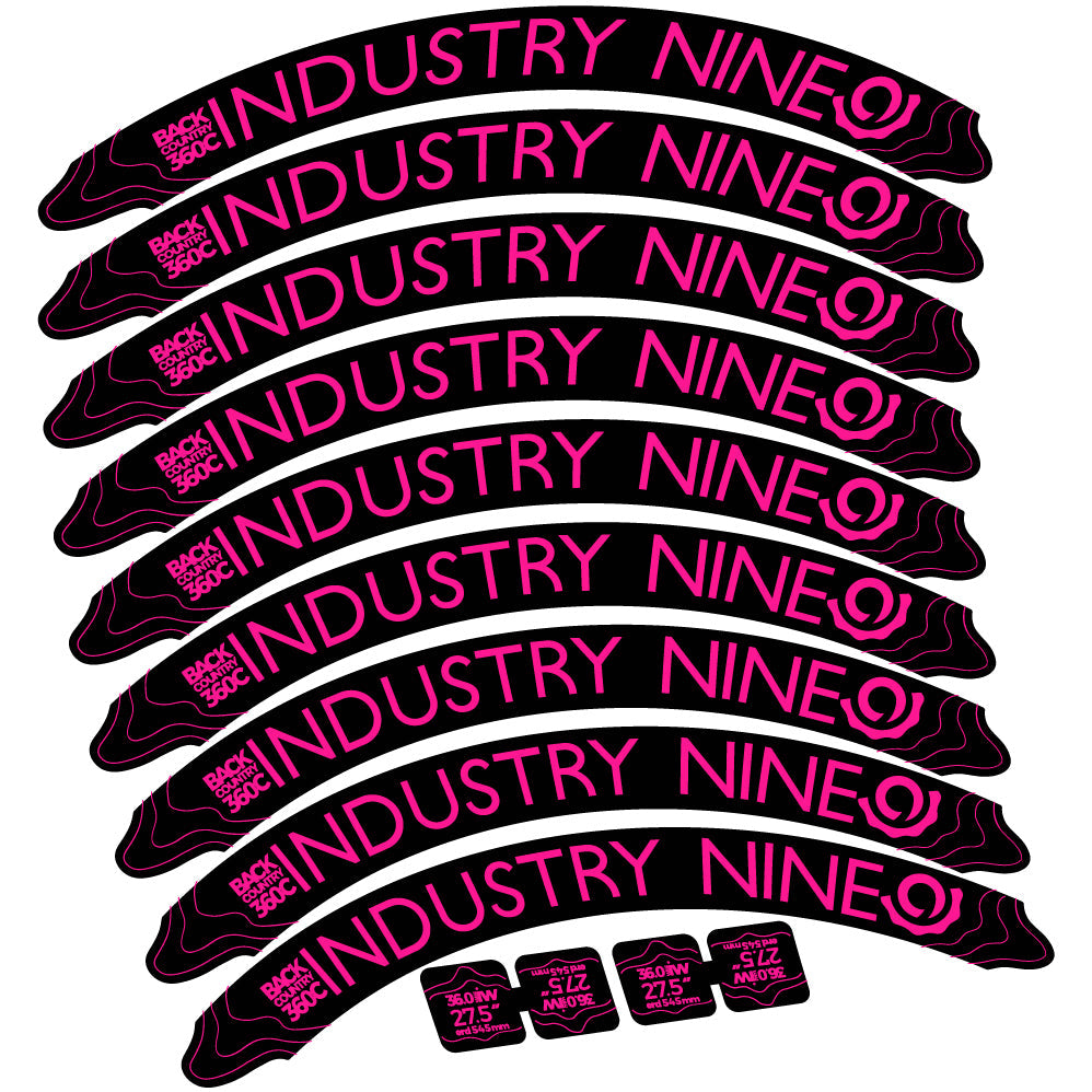 Stickers Industry Nine Back Country 360 Carbon compatibles Autocollants roues