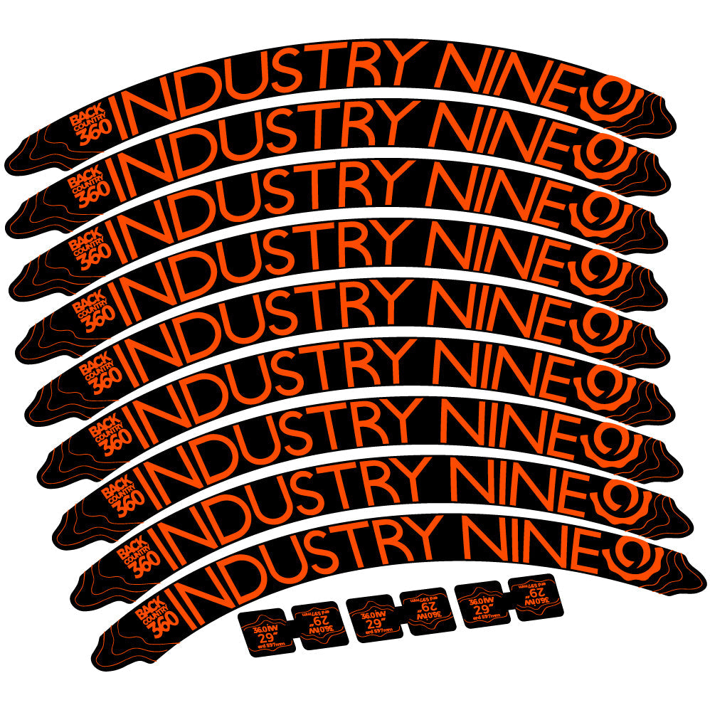 Stickers Industry Nine Back Country 360 compatibles Autocollants roues