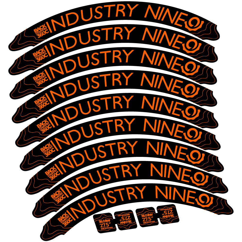 Stickers Industry Nine Back Country 360 Carbon compatibles Autocollants roues
