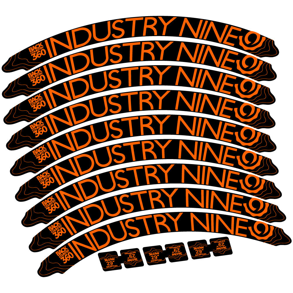 Stickers Industry Nine Back Country 360 compatibles Autocollants roues