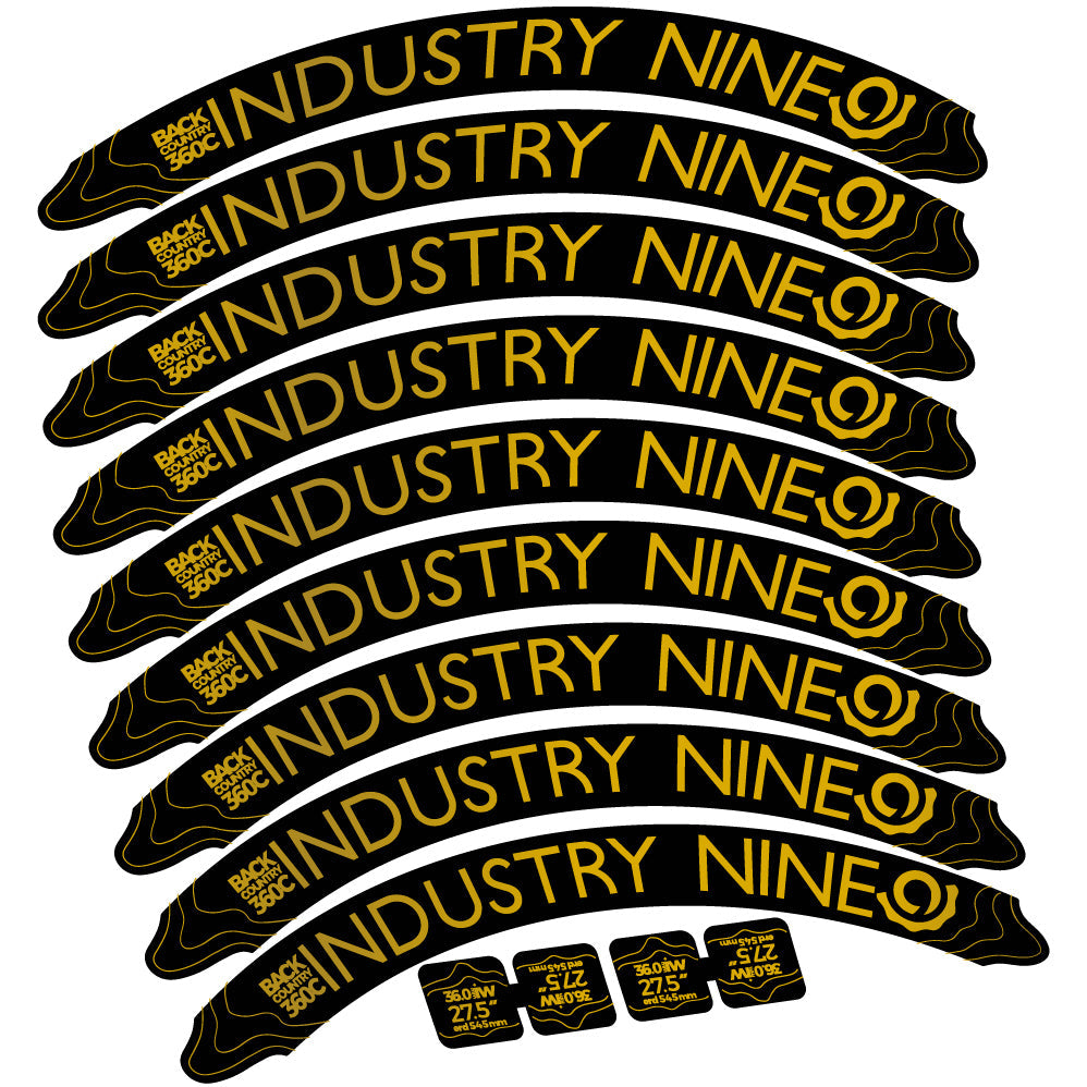 Stickers Industry Nine Back Country 360 Carbon compatibles Autocollants roues