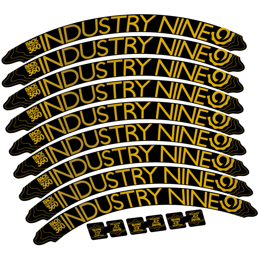 Stickers Industry Nine Back Country 360 compatibles Autocollants roues