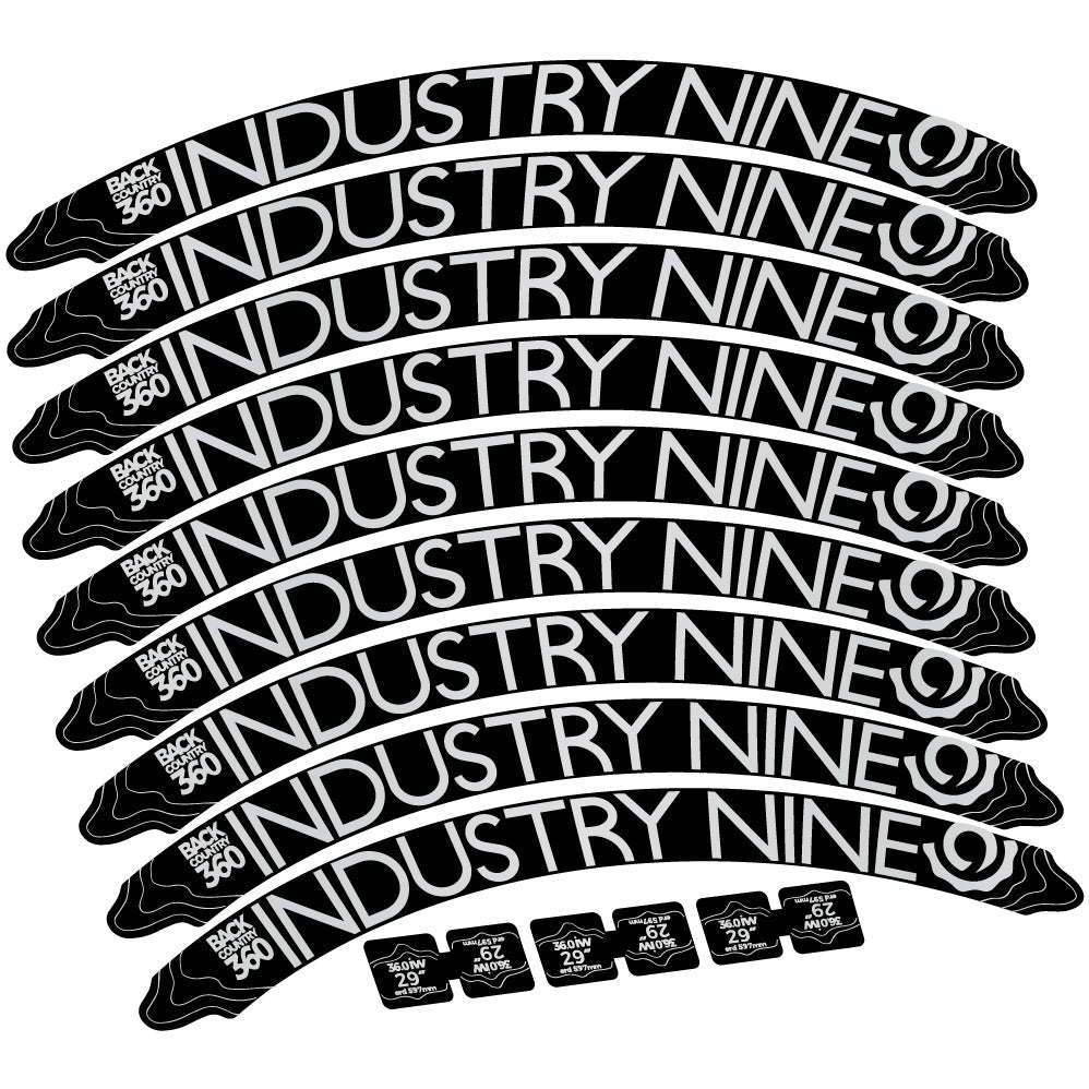 Stickers Industry Nine Back Country 360 compatibles Autocollants roues