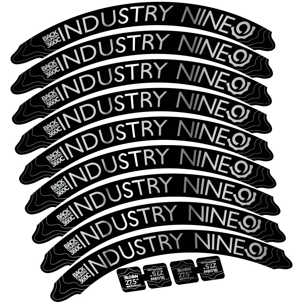 Stickers Industry Nine Back Country 360 Carbon compatibles Autocollants roues