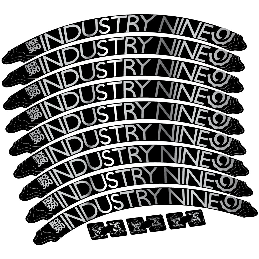 Stickers Industry Nine Back Country 360 compatibles Autocollants roues