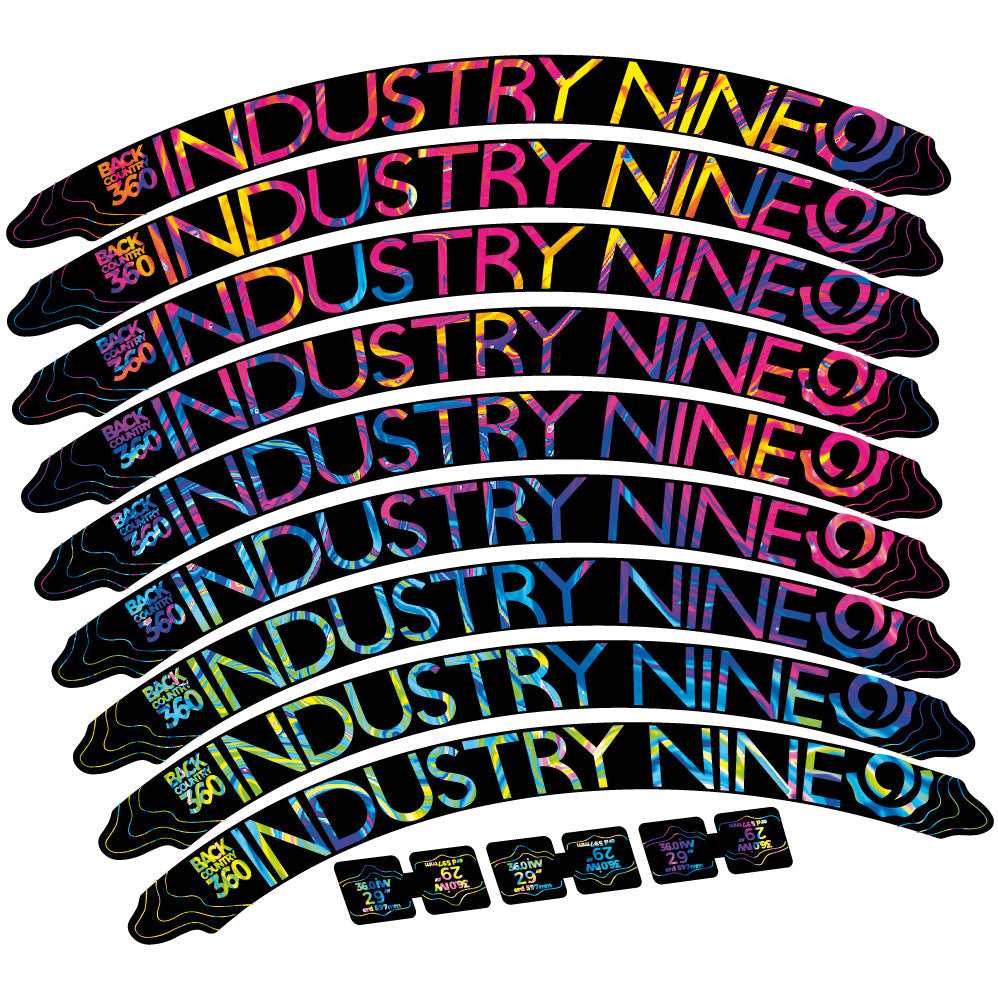 Stickers Industry Nine Back Country 360 compatibles Autocollants roues