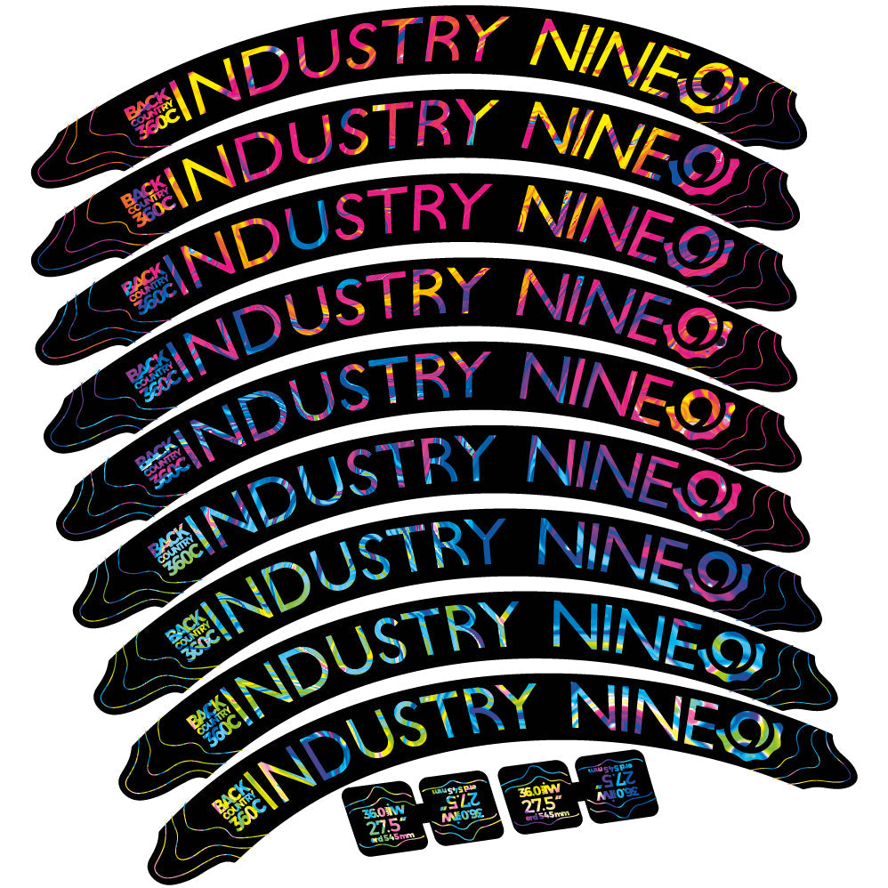 Stickers Industry Nine Back Country 360 Carbon compatibles Autocollants roues