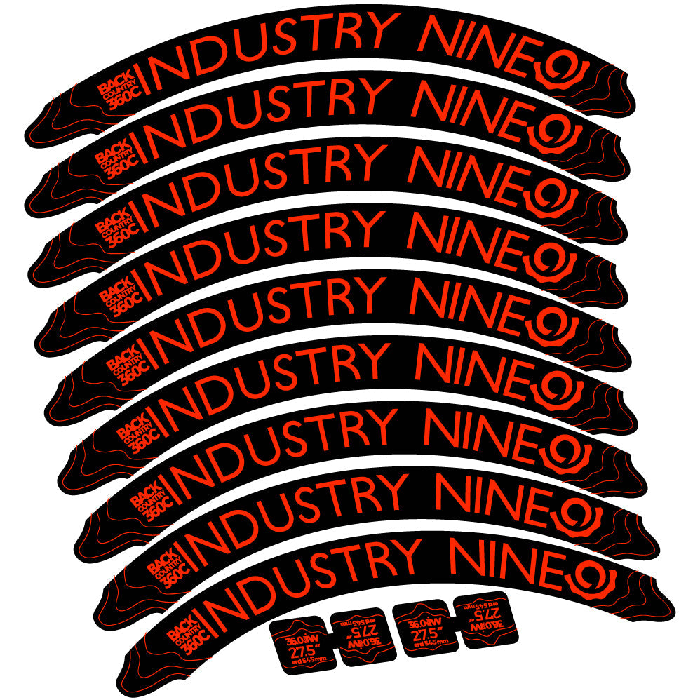 Stickers Industry Nine Back Country 360 Carbon compatibles Autocollants roues