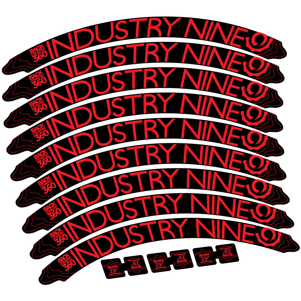 Stickers Industry Nine Back Country 360 compatibles Autocollants roues