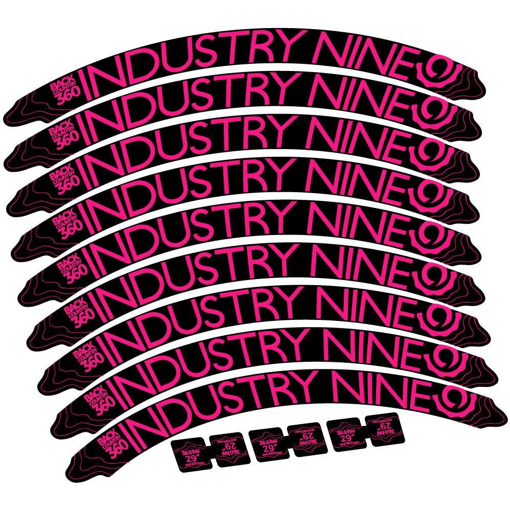 Stickers Industry Nine Back Country 360 compatibles Autocollants roues