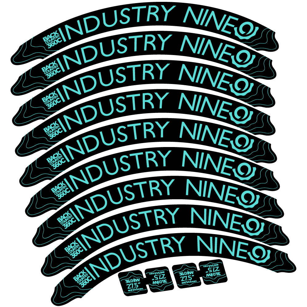 Stickers Industry Nine Back Country 360 Carbon compatibles Autocollants roues