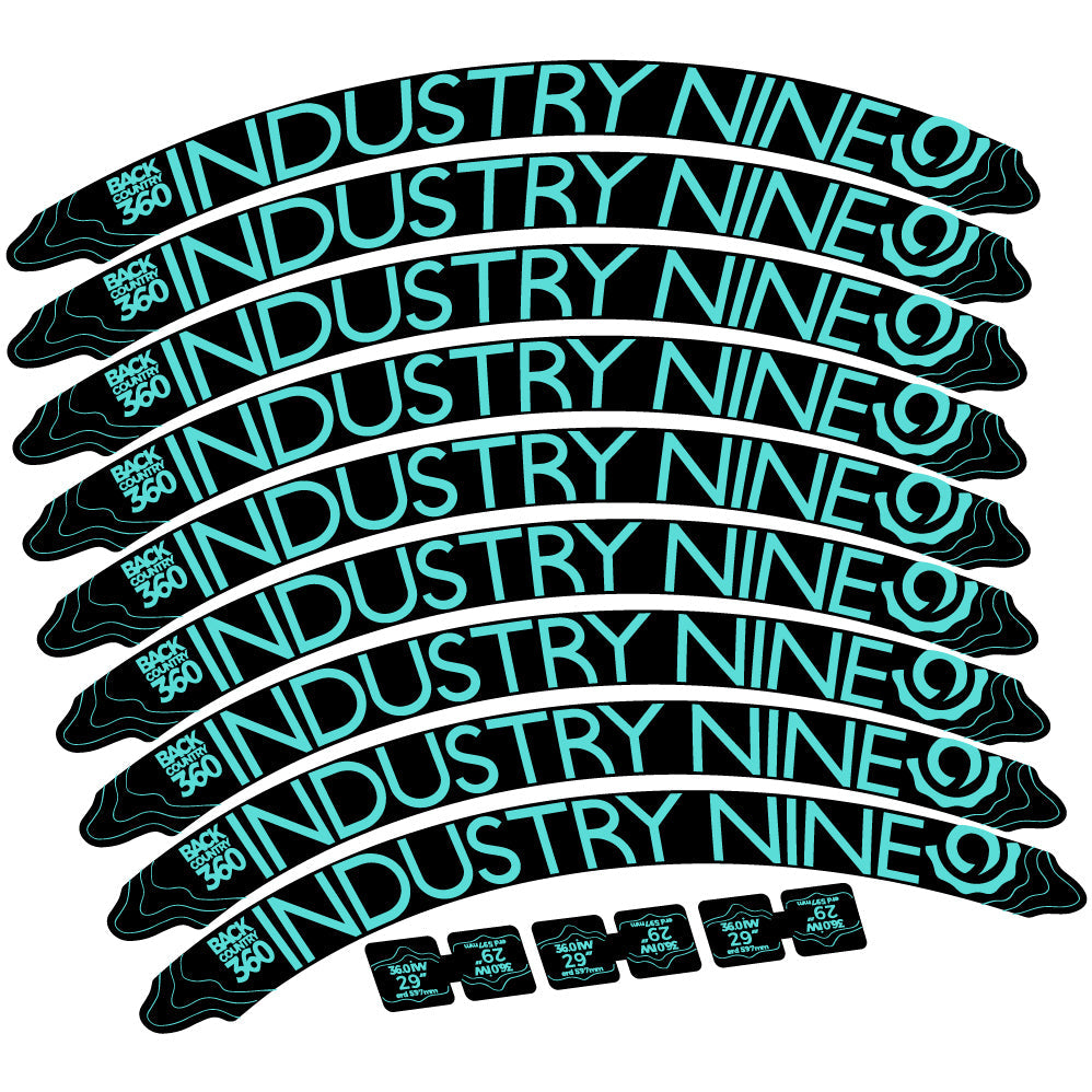 Stickers Industry Nine Back Country 360 compatibles Autocollants roues