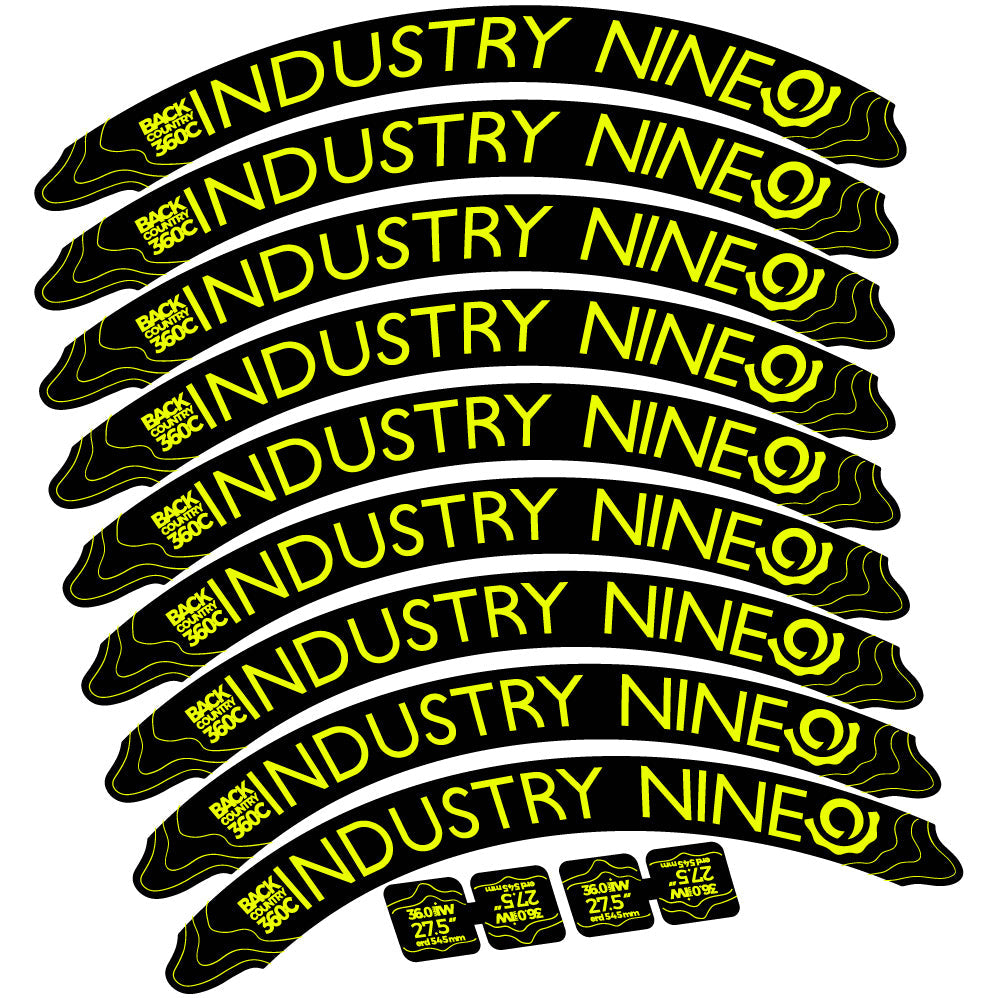 Stickers Industry Nine Back Country 360 Carbon compatibles Autocollants roues