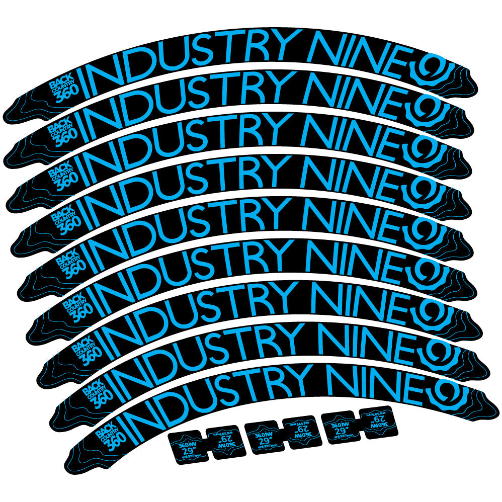 Stickers Industry Nine Back Country 360 compatibles Autocollants roues