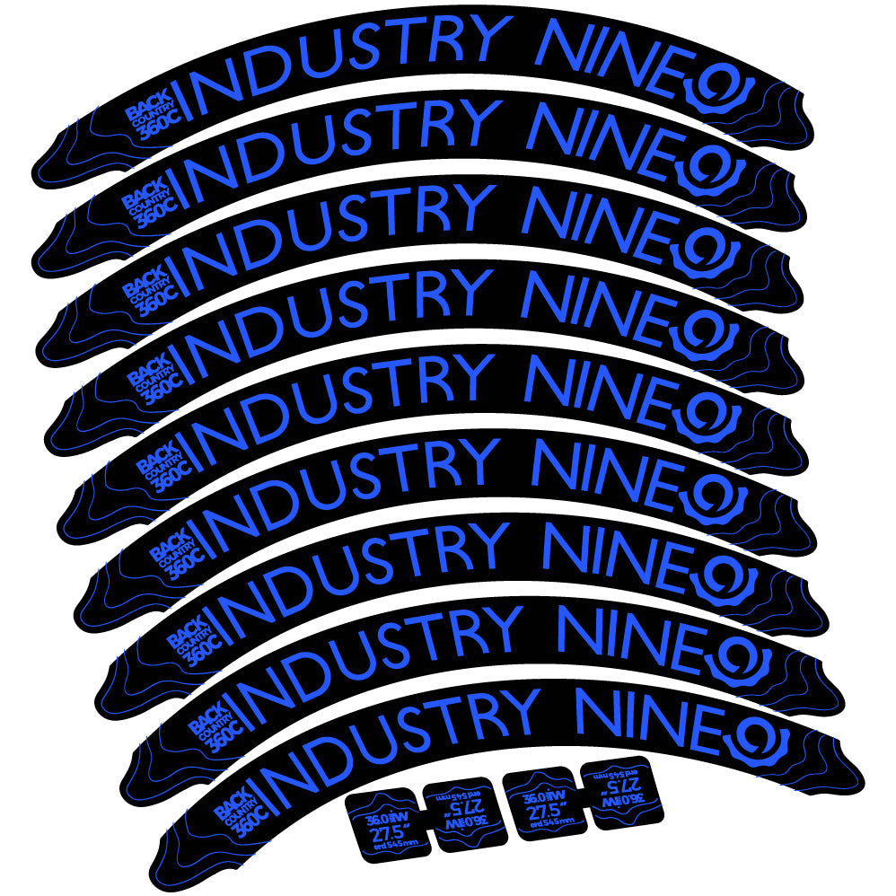 Stickers Industry Nine Back Country 360 Carbon compatibles Autocollants roues