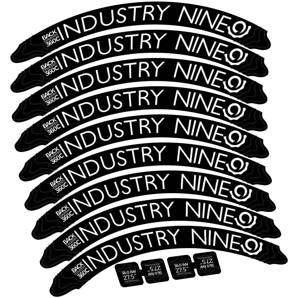 Stickers Industry Nine Back Country 360 Carbon compatibles Autocollants roues