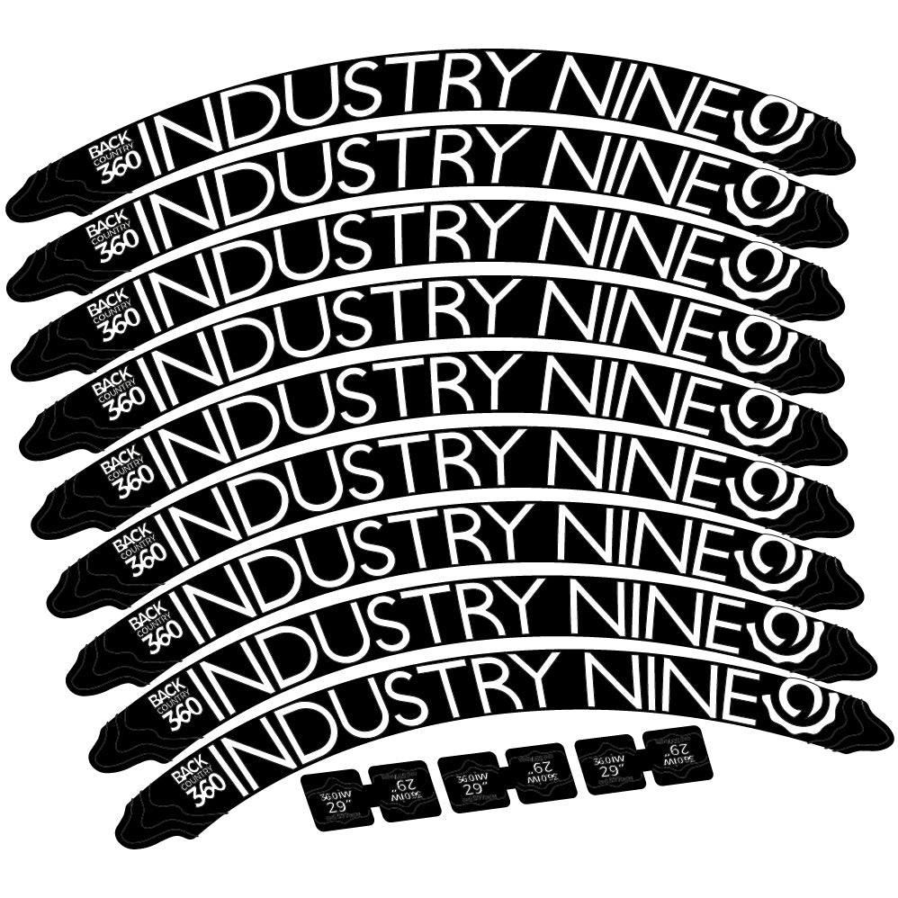 Stickers Industry Nine Back Country 360 compatibles Autocollants roues
