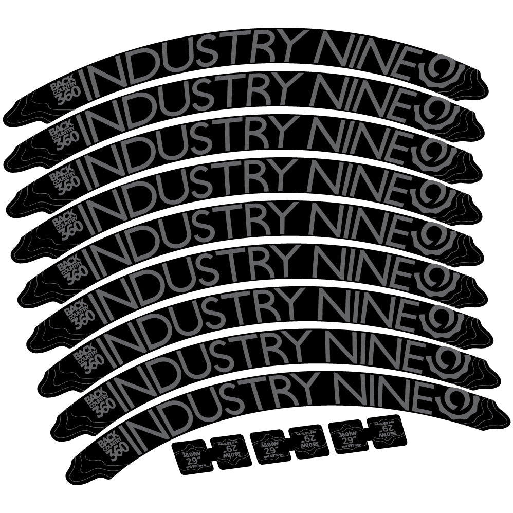 Stickers Industry Nine Back Country 360 compatibles Autocollants roues