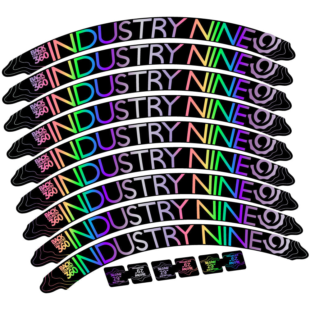 Stickers Industry Nine Back Country 360 compatibles Autocollants roues