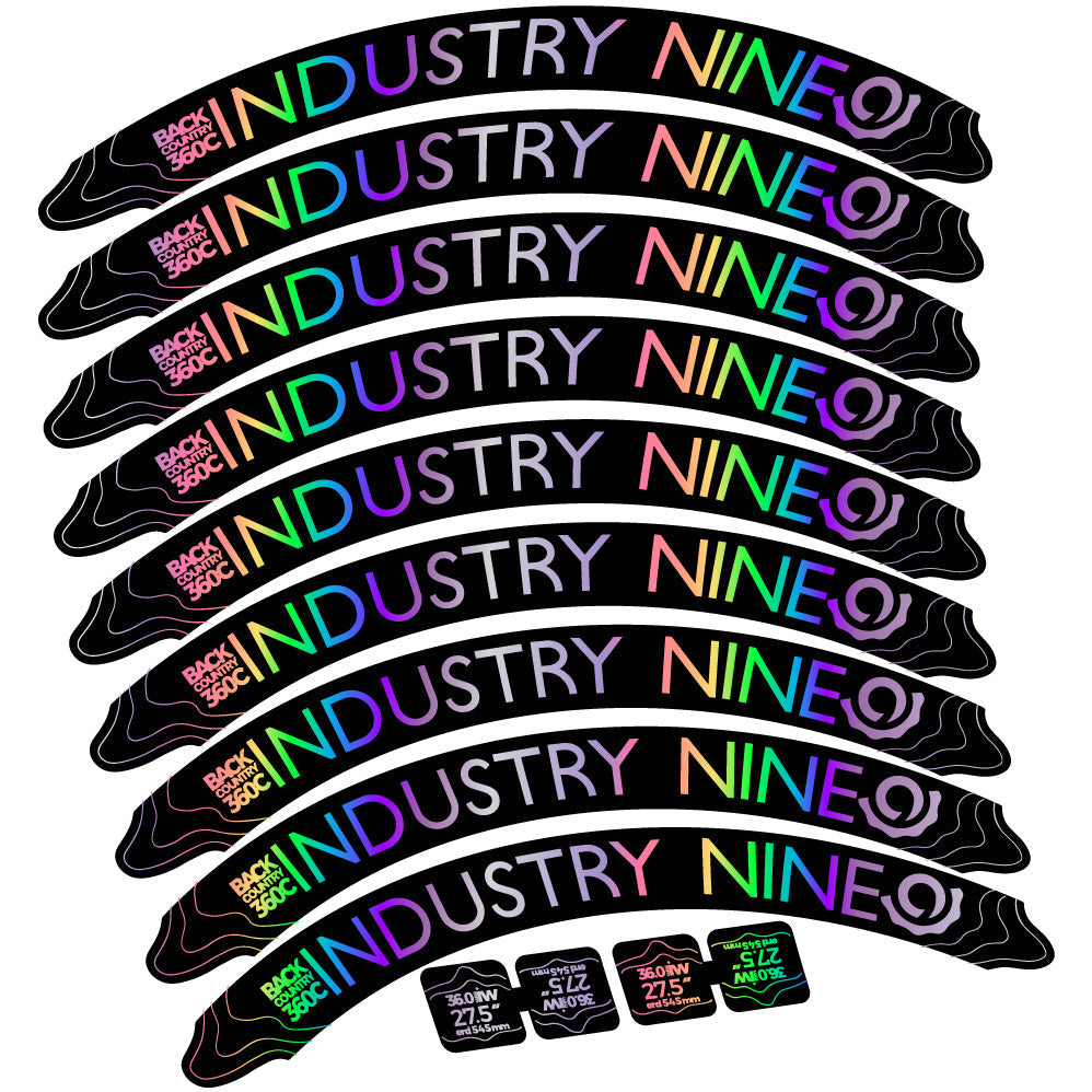 Stickers Industry Nine Back Country 360 Carbon compatibles Autocollants roues