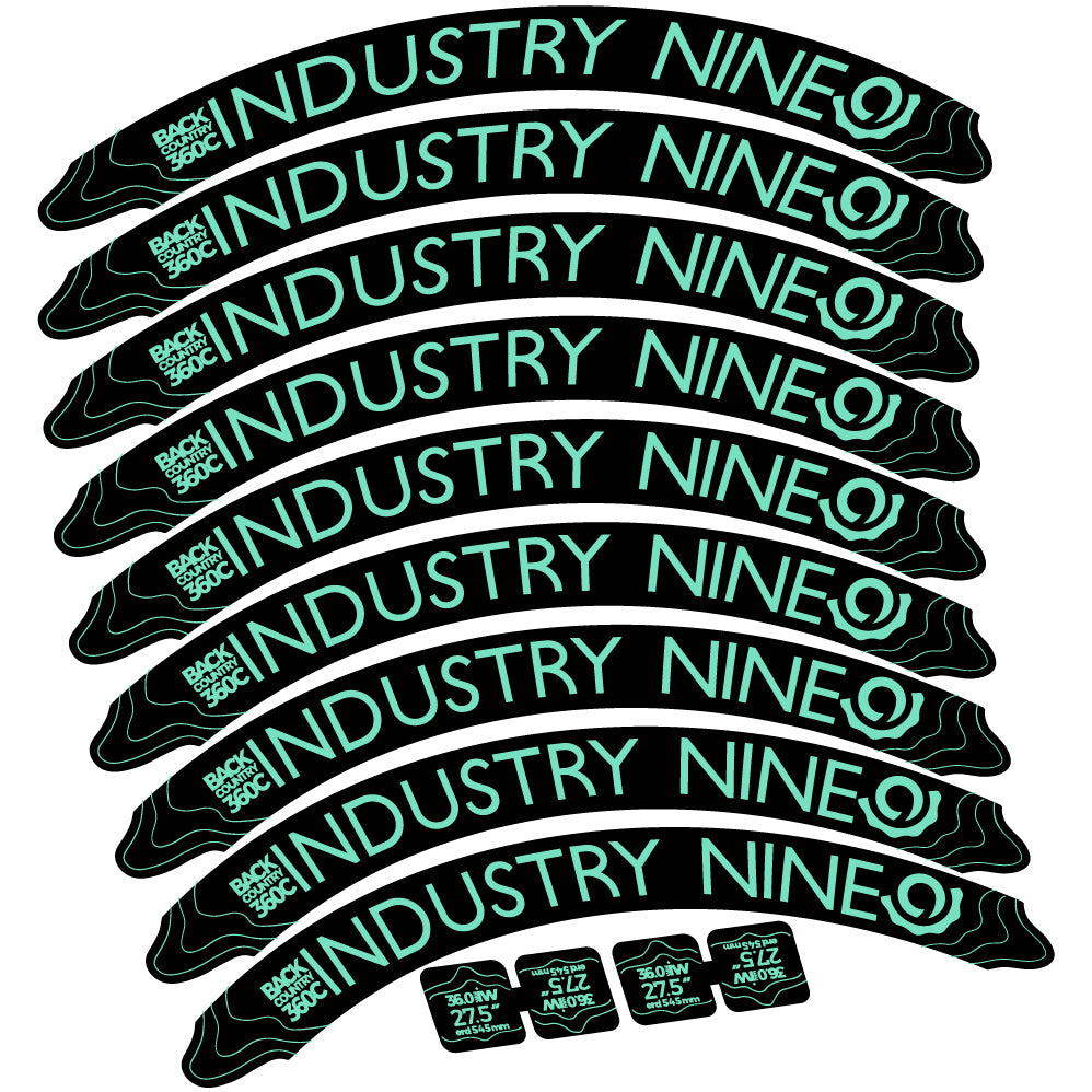 Stickers Industry Nine Back Country 360 Carbon compatibles Autocollants roues