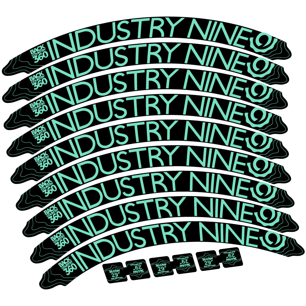 Stickers Industry Nine Back Country 360 compatibles Autocollants roues