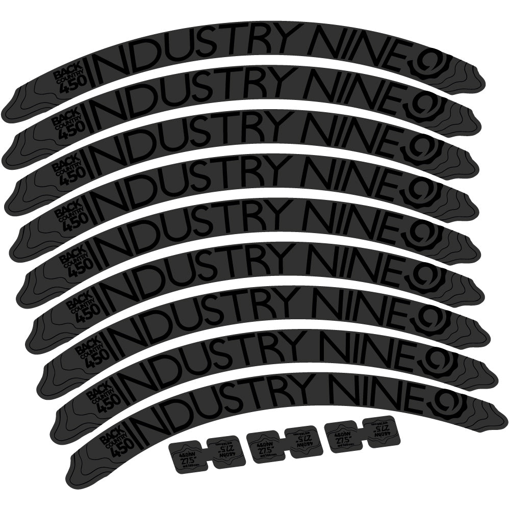 Stickers Industry Nine Back Country 450 compatibles Autocollants roues