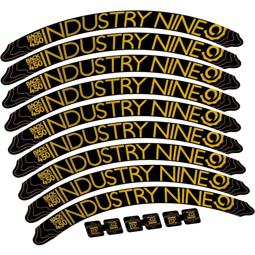 Stickers Industry Nine Back Country 450 compatibles Autocollants roues