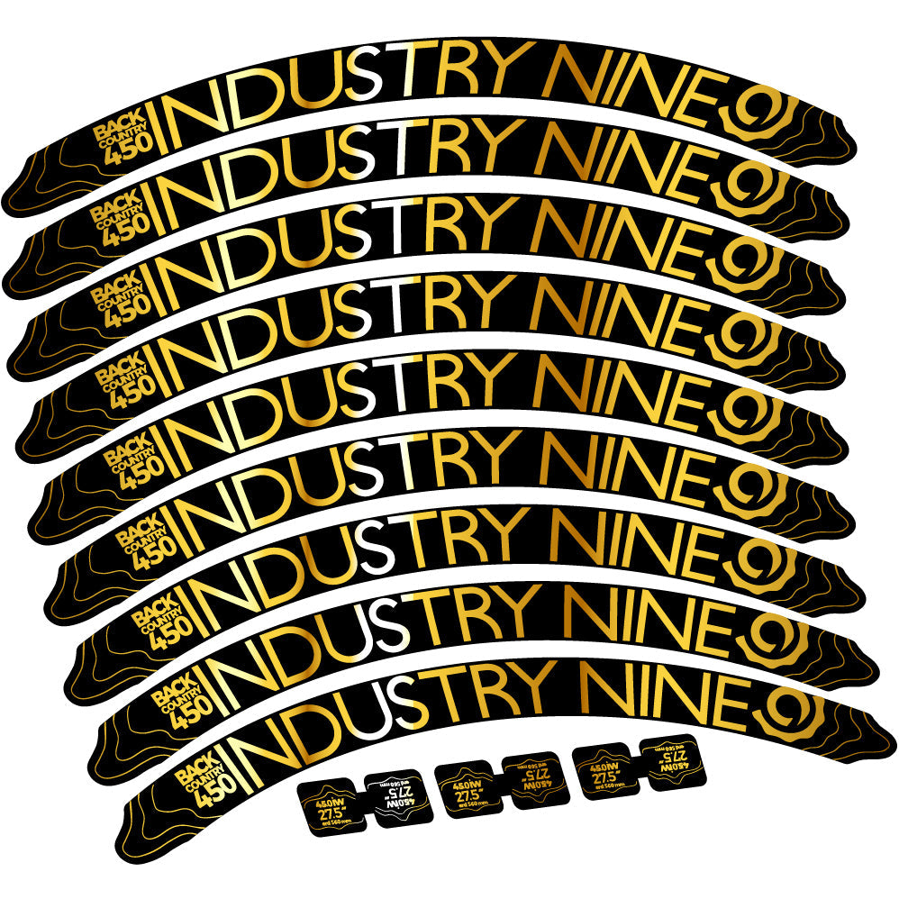 Stickers Industry Nine Back Country 450 compatibles Autocollants roues