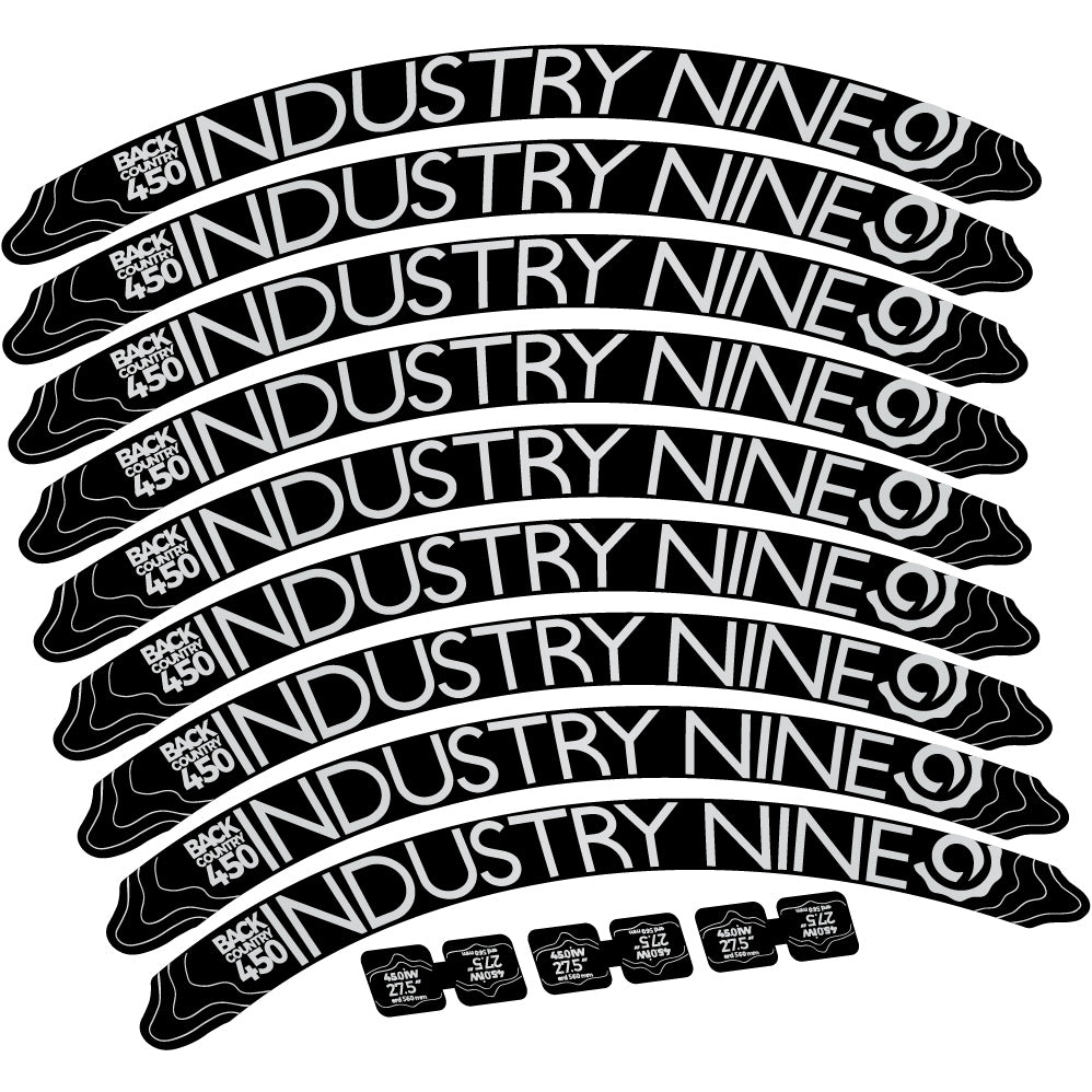 Stickers Industry Nine Back Country 450 compatibles Autocollants roues