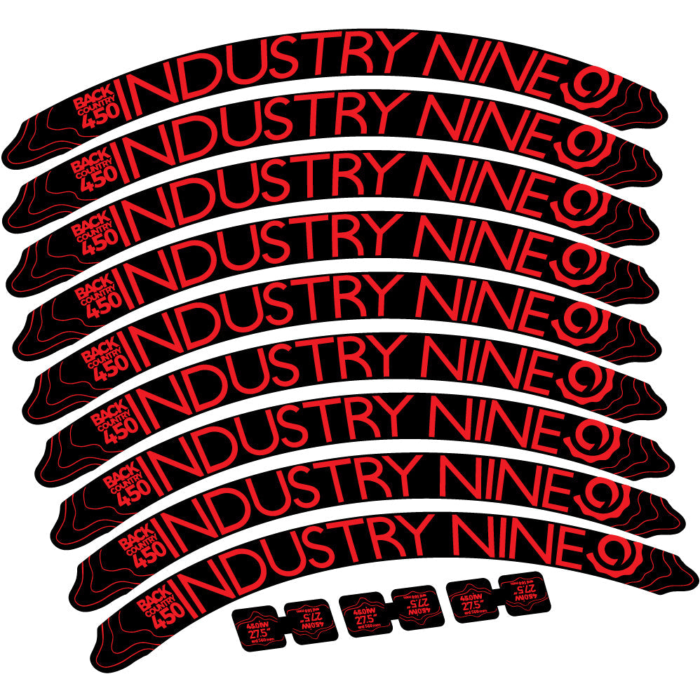 Stickers Industry Nine Back Country 450 compatibles Autocollants roues