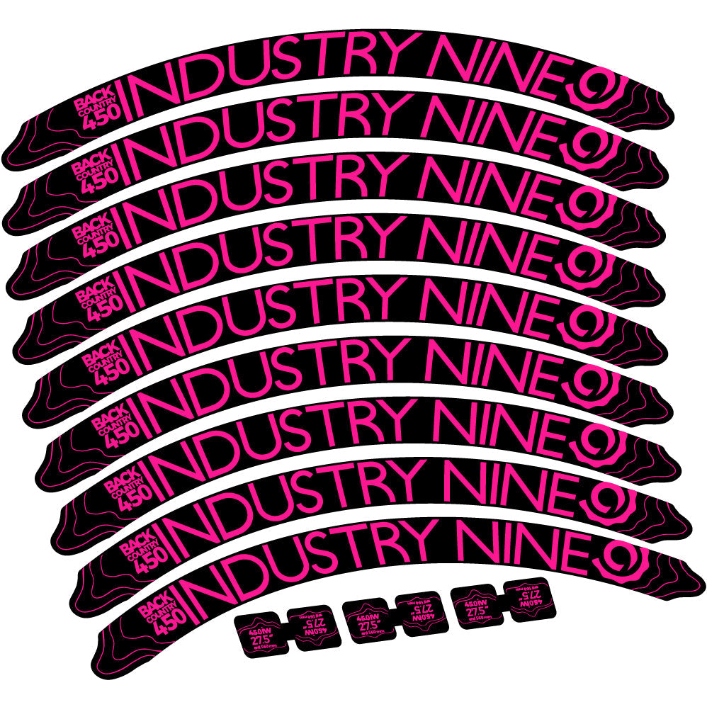 Stickers Industry Nine Back Country 450 compatibles Autocollants roues