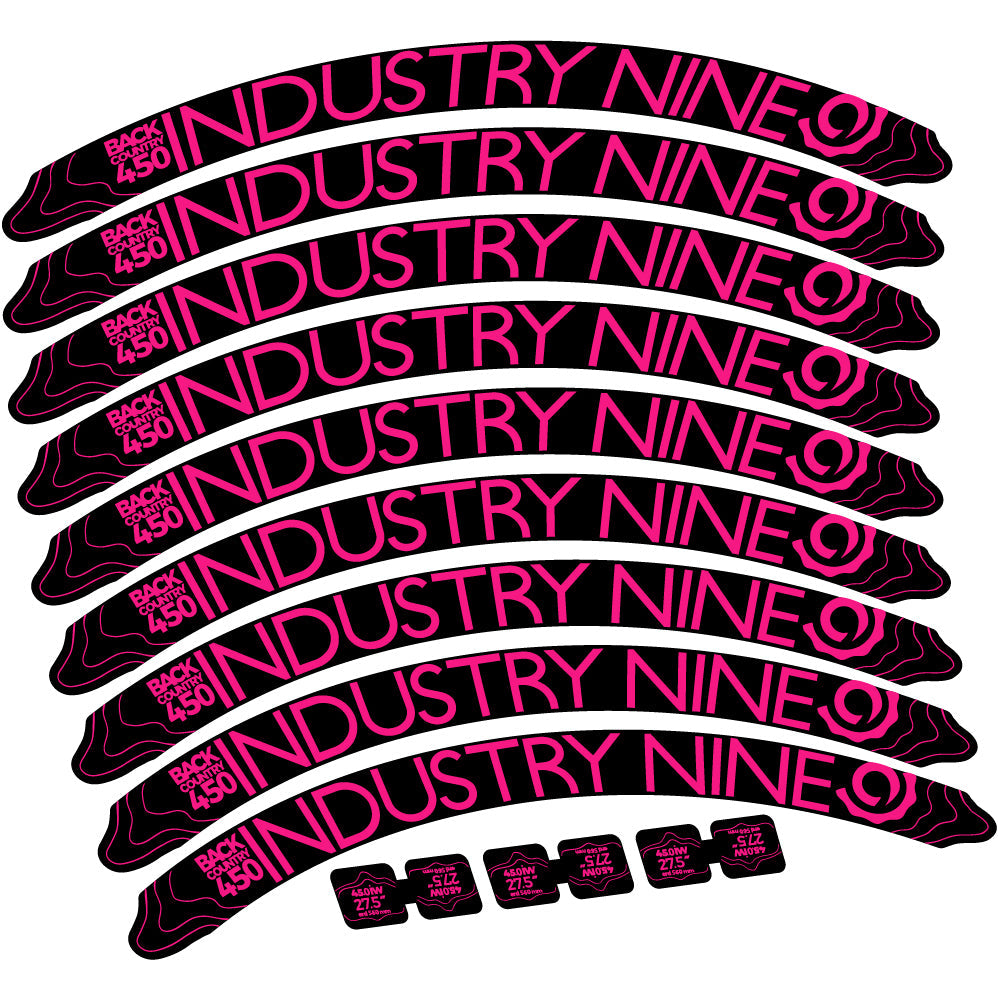 Stickers Industry Nine Back Country 450 compatibles Autocollants roues