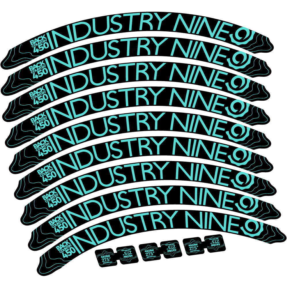 Stickers Industry Nine Back Country 450 compatibles Autocollants roues