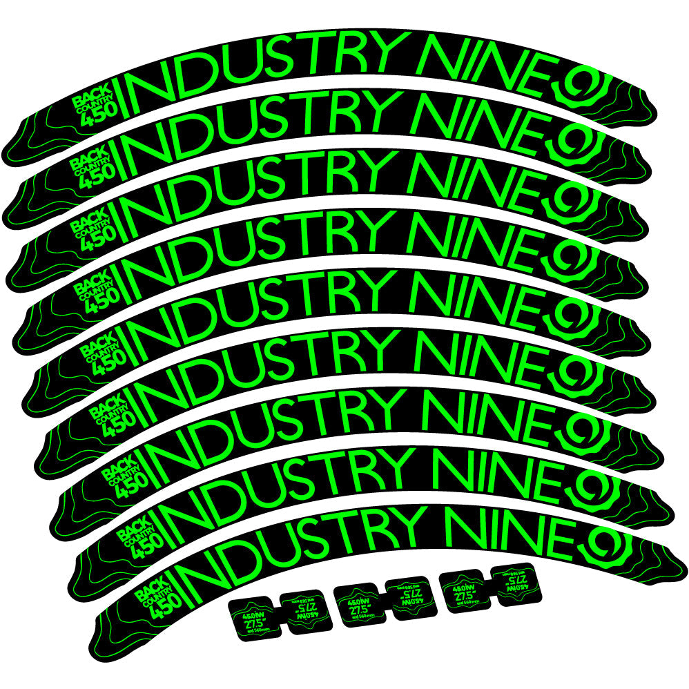 Stickers Industry Nine Back Country 450 compatibles Autocollants roues