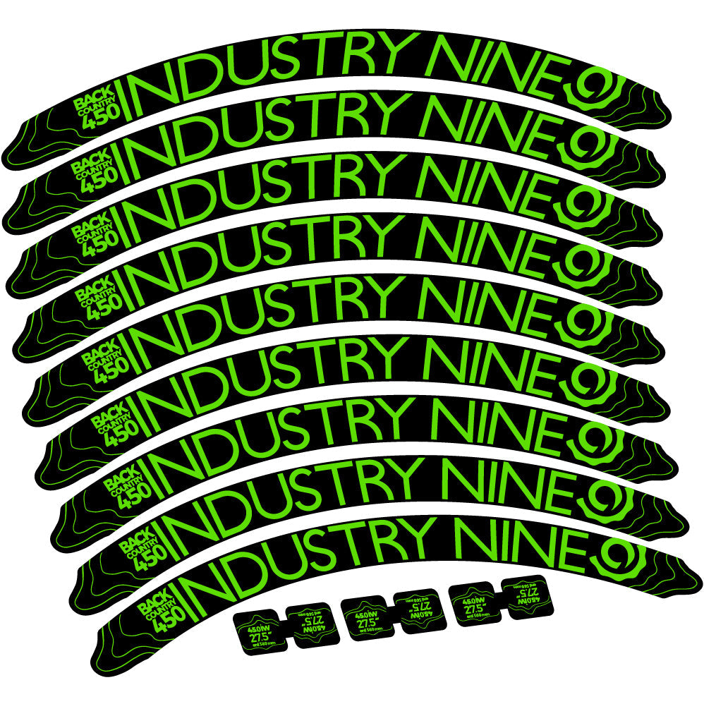 Stickers Industry Nine Back Country 450 compatibles Autocollants roues
